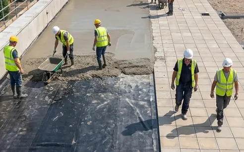 الأسطح غير المكشوفة بحركة مشاة